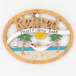 Personalized Retirement Christmas Ornament For Newly Retired - Wood, Laser Cut, Hand Painted - thumbnail 2