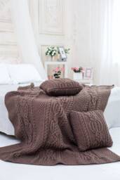 stunning Cable Knit Blanket, Chunky Hand Knitted Throw Blanket