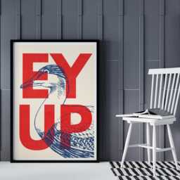 Ey Up Duck 02 Poster Northern-Inspired Quote Poster, Charming Wall Art, Bold Home Decor, Yorkshire Print, Living Room Cool Prints - thumbnail 1