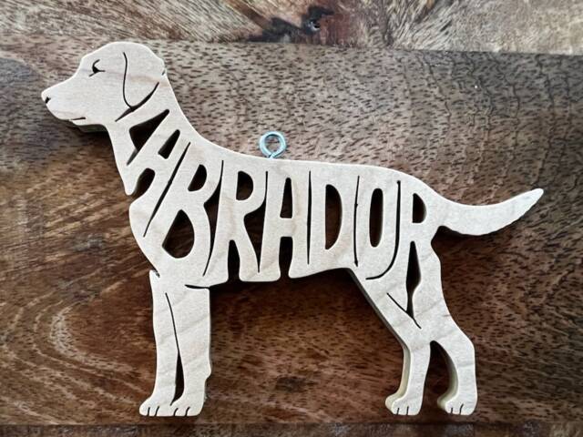 Lab Labrador Dog Decoration Ornament Wood Cut Out - image 1