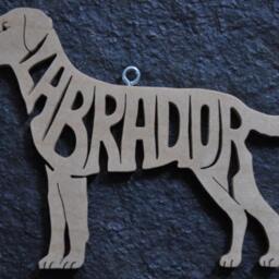 Lab Labrador Dog Decoration Ornament Wood Cut Out - thumbnail 2