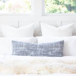 Belgian Modern Gray White Long Maternity Pregnancy Body Pillow Cover - thumbnail 2