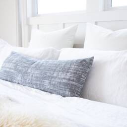 Belgian Modern Gray White Long Maternity Pregnancy Body Pillow Cover - thumbnail 3