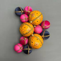 Handmade Bauble - Bauble Christmas Diwali Decor Mehendi Wedding Favour Tree Home Reuse Gift - thumbnail 3