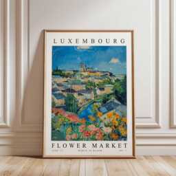 Luxembourg Flower Market Art Print European Floral Wall Decor - thumbnail 3