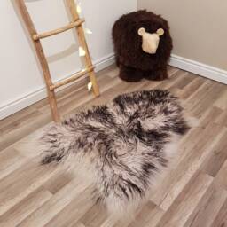 Natural Color Genuine Sheepskin Rug 100% Sheep Skin Leather Decorative Rug Comfy, Area Rugs Carpet Outdoor Throw #12 - thumbnail 1