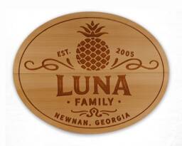Personalized Pineapple Sign Engraved Wood Family Name Wall Art - thumbnail 1