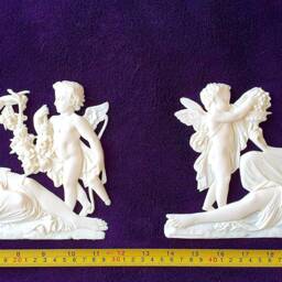 Large Gilt Or White French Style Decorative Wall Furniture Onlay Applique Moulding Pediment Plastic Decoration - thumbnail 3