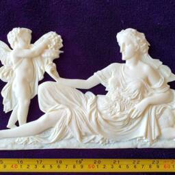 Large Gilt Or White French Style Decorative Wall Furniture Onlay Applique Moulding Pediment Plastic Decoration - thumbnail 2
