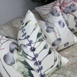 Handmade Watercolor Botanical Cushion Cover Harlequin Postelia Pillow Sham - thumbnail 2