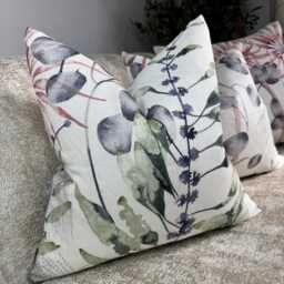 Handmade Watercolor Botanical Cushion Cover Harlequin Postelia Pillow Sham - thumbnail 3