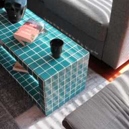 Tiled Coffee Table/Shoe Rack, Shoey L - thumbnail 2