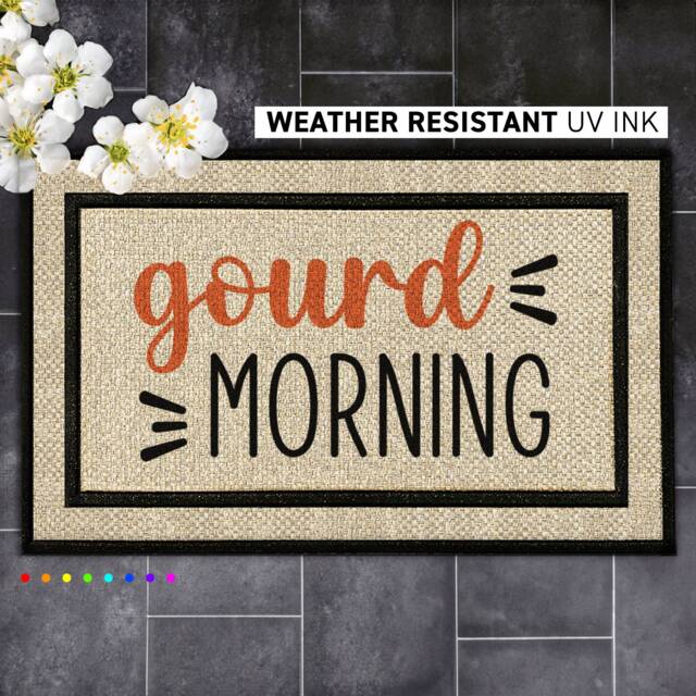 Gourd Morning Funny Welcome Fall Mat - Seasonal Home Porch Decor For Lovers - image 1