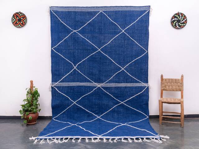 Handmade Moroccan Zanafi Kilim Rug Black & Gray Cotton Berber Carpet - 7x10 Ft - image 1