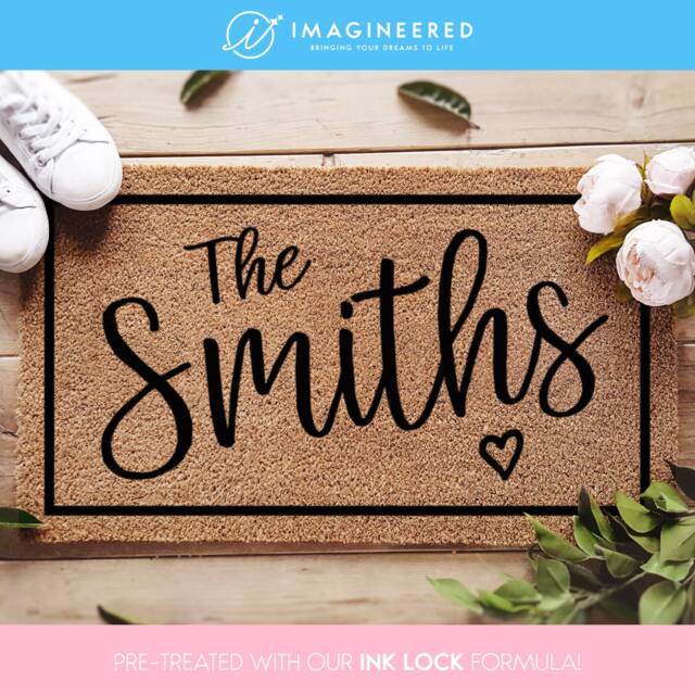 Best Seller Personalized Custom Doormat - Rug With Name Realtor Monogram Housewarming Gift Selling - image 1