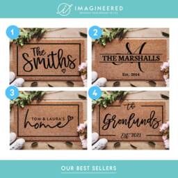 Best Seller Personalized Custom Doormat - Rug With Name Realtor Monogram Housewarming Gift Selling - thumbnail 2