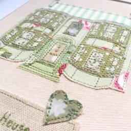 Unframed Personalised Stitched House Picture - New Home Gift/Housewarming Present - thumbnail 2