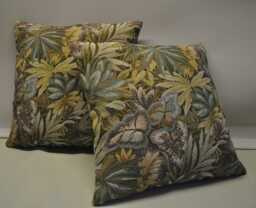 2 Tapestry Style Leaf Design Cushions 16