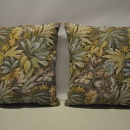 2 Tapestry Style Leaf Design Cushions 16 - thumbnail 2