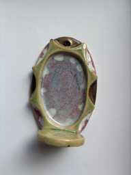 Purple & Green Crackle Wall Shrine - Mirror Optional