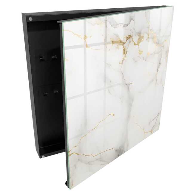 Elegant Background Key Cabinet For Home, White Box Wall, Modern Textures, People Who Value Elegance & Modernity - image 1