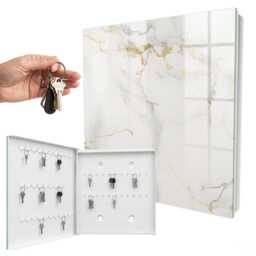 Elegant Background Key Cabinet For Home, White Box Wall, Modern Textures, People Who Value Elegance & Modernity - thumbnail 2