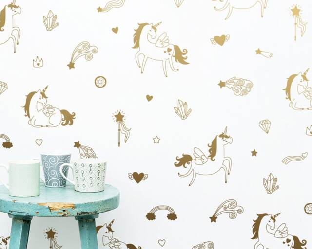 Magical Unicorn Wall Decals - Decor, Gift For Her, Nursery Daughter, Unicorn, Vinyl - image 1