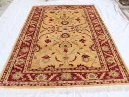 Handmade Chobi Wool Rug - 9.5x6.5 Ft Authentic Afghan Design - thumbnail 1