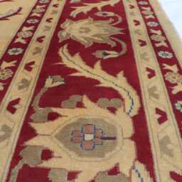 Handmade Chobi Wool Rug - 9.5x6.5 Ft Authentic Afghan Design - thumbnail 4