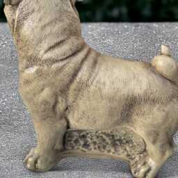 Stone French Bulldog Statue Concrete Dog Sculpture Garden Figurine Outdoor Pet Ornament Dog Lover Gift Handmade Yard Art - thumbnail 3