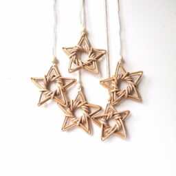 Winter Seasonal Holiday Decor, Wicker Star Wall Hanging, Farmhouse Christmas