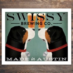 Double Swissy Greater Swiss Mountain Dog Custom Personalized Poster Print Beer Wine Coffee Tea Donut Pool Hall - Signed Not Framed - thumbnail 2