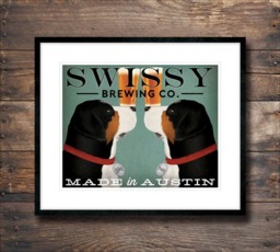 Double Swissy Greater Swiss Mountain Dog Custom Personalized Poster Print Beer Wine Coffee Tea Donut Pool Hall - Signed Not Framed - thumbnail 1