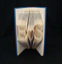 E Heart S 2 Letters With Symbol Love Lovers Wedding Anniversary Gift Folded-Book Art Sculpture - thumbnail 1