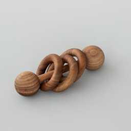 Wooden First Rattle Baby Toy For The Newborn Pregnancy Shower Gift From Ukraine Shops - thumbnail 4