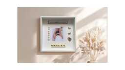 Personalised Miscarriage Memorial Photo Frame, Scrabble Picture, Infant Baby Loss Remembrance Gift, Carried For A Moment Memory Keepsake - thumbnail 1