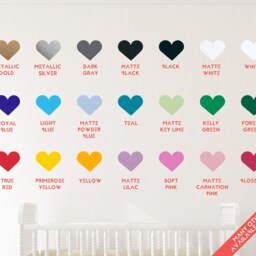 Baby Wall Decals Heart Stickers Decor Nursery Lime Green Light Boy Girl Modern & Scandinavian - Sets Of 25 - thumbnail 2