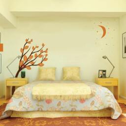 Large Wall Tree Nursery Decal Moon Stars Night Sky 1138 - 7 Feet Tall Tree - thumbnail 3