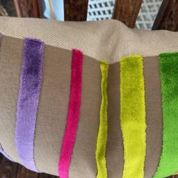 Designers Guild Fabric Velvet Moyka Citri Striped Cushion Cover 17x13 - thumbnail 2