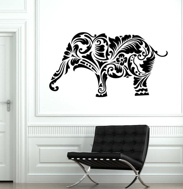 Wall Vinyl Elephant Africa Animal Ornament Mural Decal Sticker 1731Dz - image 1