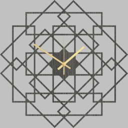 Wall Clock - Wood Square, Decor, Geometry Wooden Clock, Modern Silent Large Gray Oak Clocks - thumbnail 2