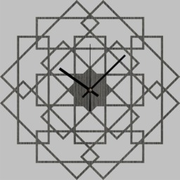 Wall Clock - Wood Square, Decor, Geometry Wooden Clock, Modern Silent Large Gray Oak Clocks - thumbnail 3