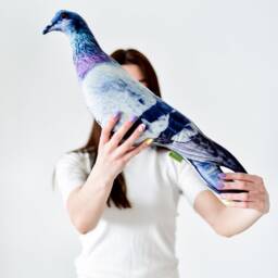 Dove Pillow For Funny & Crazy Home Decor, Pigeon Toy Pillow Plush New Bird Animal Velvet Plushie Kids Room Or Nursery - thumbnail 2