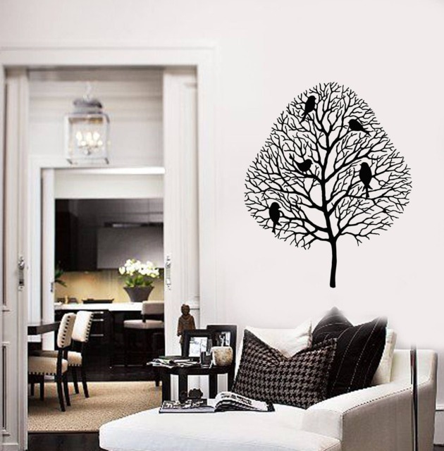 Tree Vinyl Wall Decal Birds Branches Home Room Decor Art Stickers Mural - #2620Di - image 1