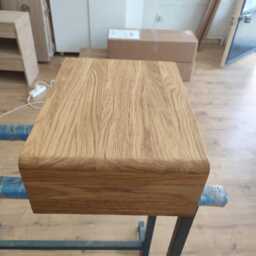 Floating Nightstand With Drawer in Solid Oak - Minimal Wall Mounted Bedside Table - thumbnail 2