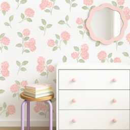Hydrangea Wall Decals - Floral Nursery Decor, Watercolor Flower Art, Botanical Decals, Reusable & Removable Stickers - thumbnail 1