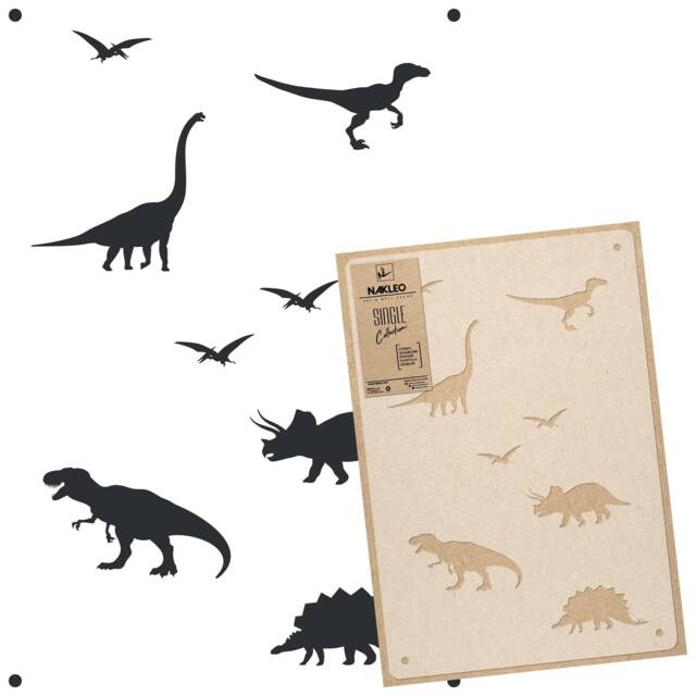 Dinosaur Wall Stencil Reusable Animal Template For Diy Decor - image 1