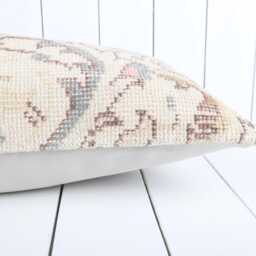 Vintage Turkish Kilim Lumbar Pillow Cover Handmade Anatolian Throw - 12x24 Inch - thumbnail 4