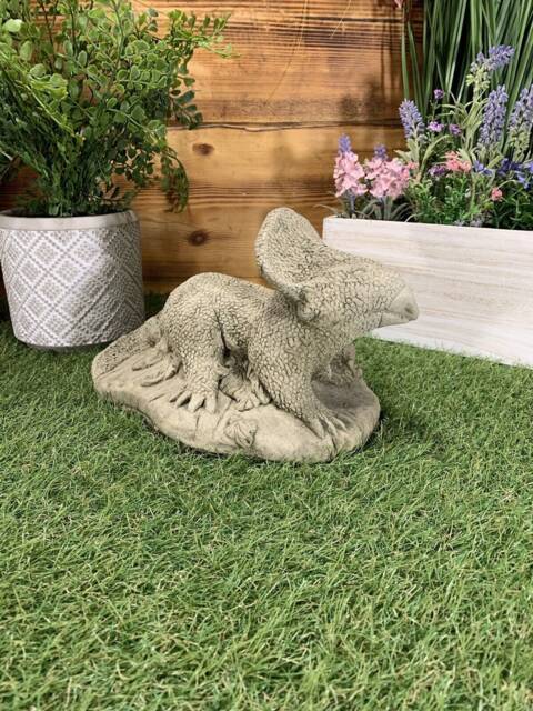 stone Garden Detailed Triceratops Dinosaur Concrete Ornaments - image 1