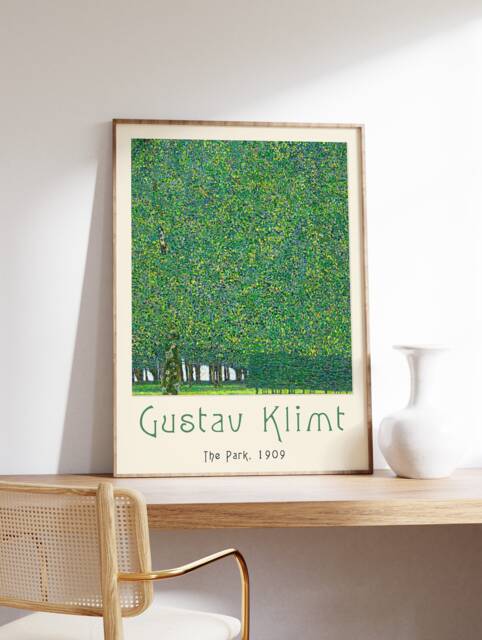 Gustav Klimt Poster, The Park, Exhibition Art Nouveau, Deco, Modern Print, Wall Decor, Birthday Gift A1/A2/A3/A4 - image 1